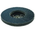 Weiler 4-1/2" Big Cat Abrasive Flap Disc, Flat (TY27), 80Z, 5/8"-11 UNC 50810